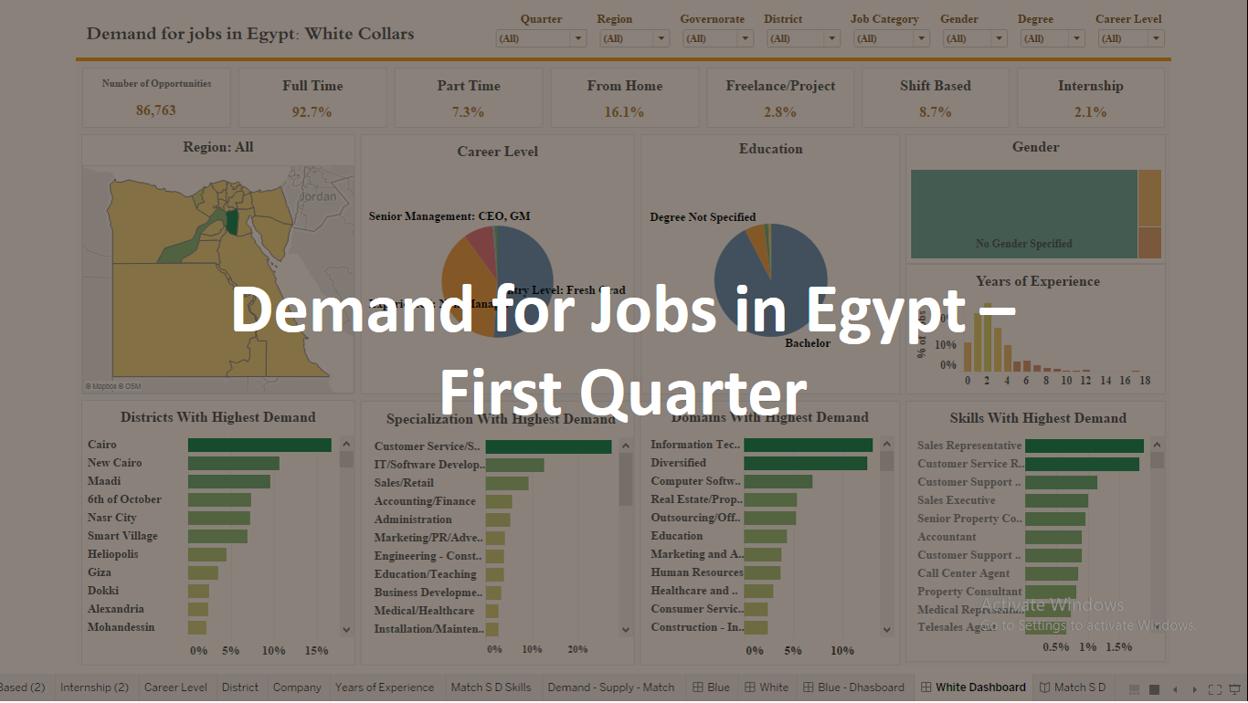 Demand for Jobs in Egypt – First Quarter